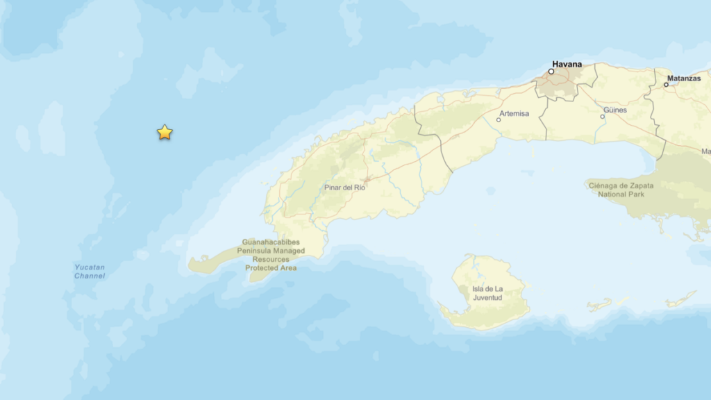 Sismo de magnitud 4.9 con epicentro en Cuba sacude la península de Yucatán